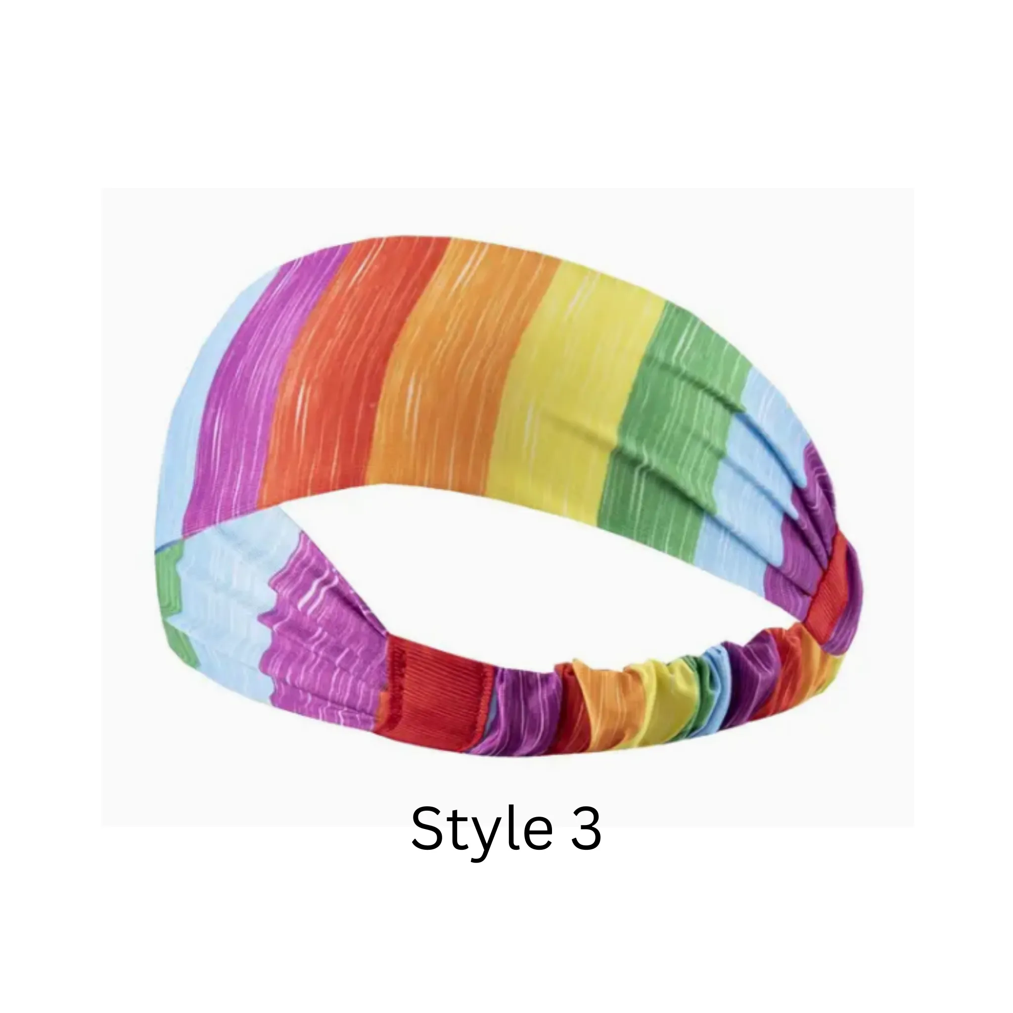 Rainbow Wide Sports Headband