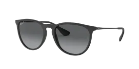 RAY BAN ERIKA RUBBER BLACK | GREY GRADIENT POLARIZED