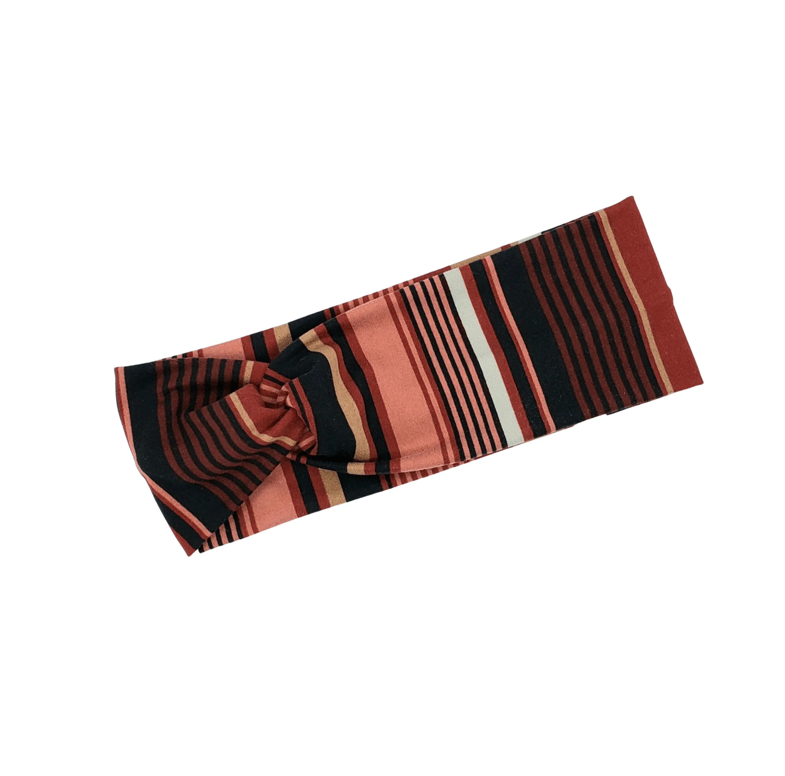 Red & Tan Stripped Headband