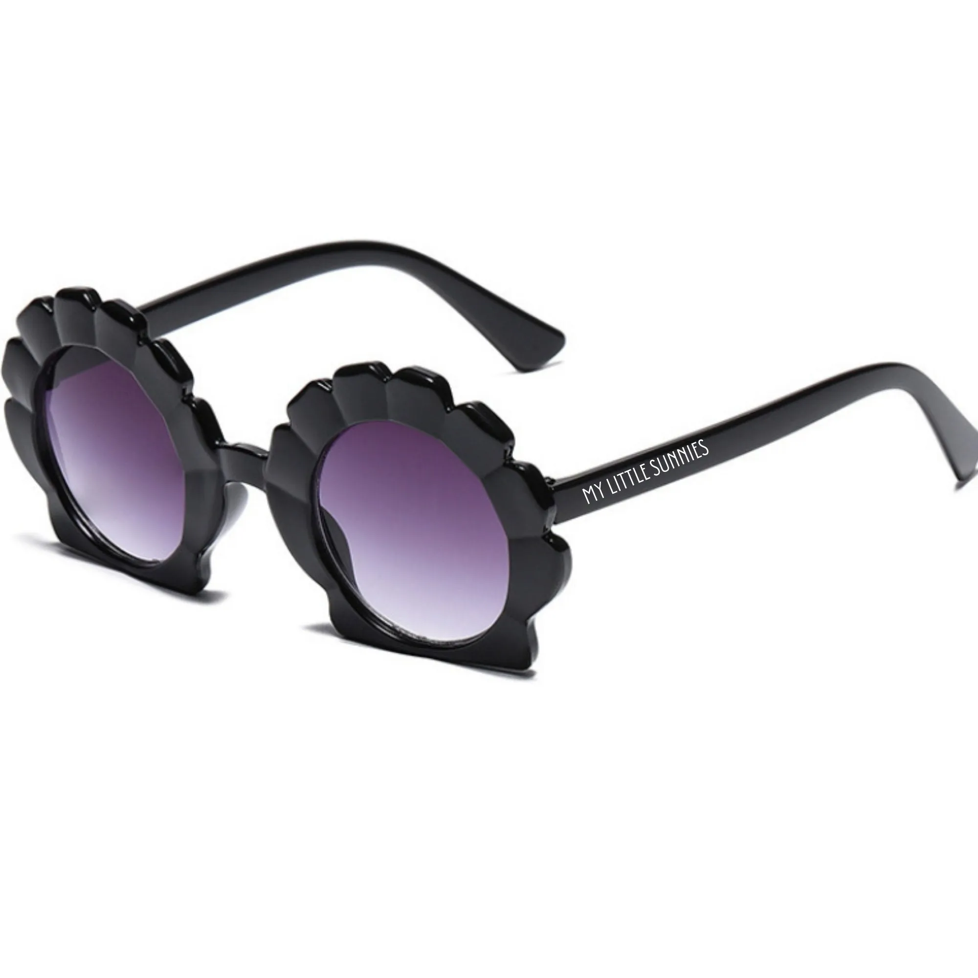 Round Seashell Sunglasses - Black