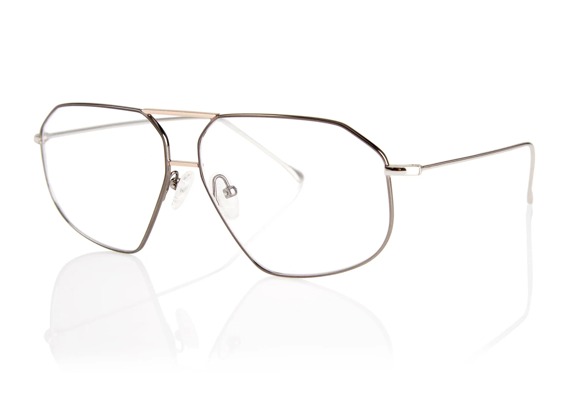 SANTIAGO Optical Frames | Gunmetal & Rose Gold