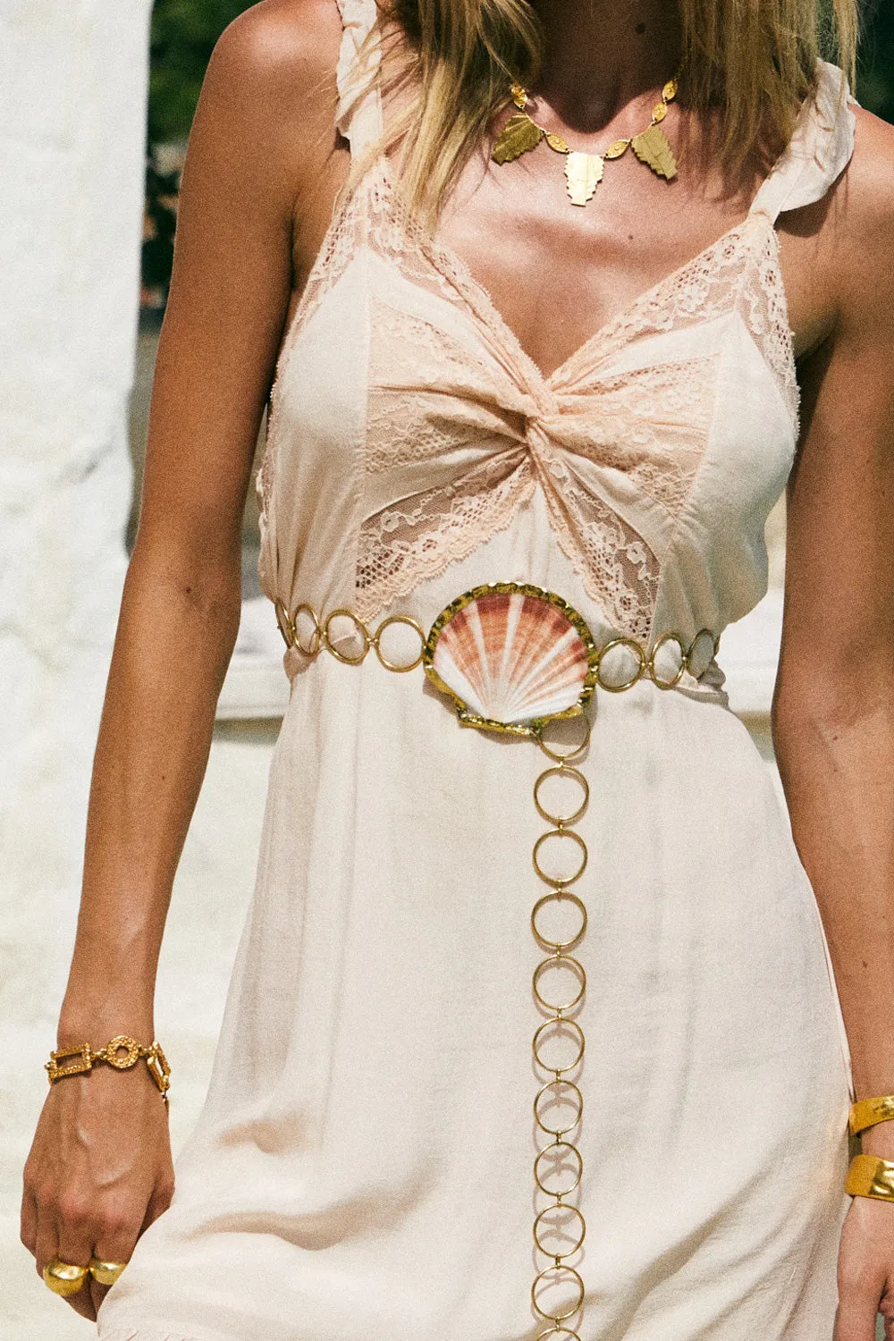 Scallop Shell Chain Belt