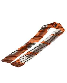 Silk Orange Black Stole - Authentic Hermes