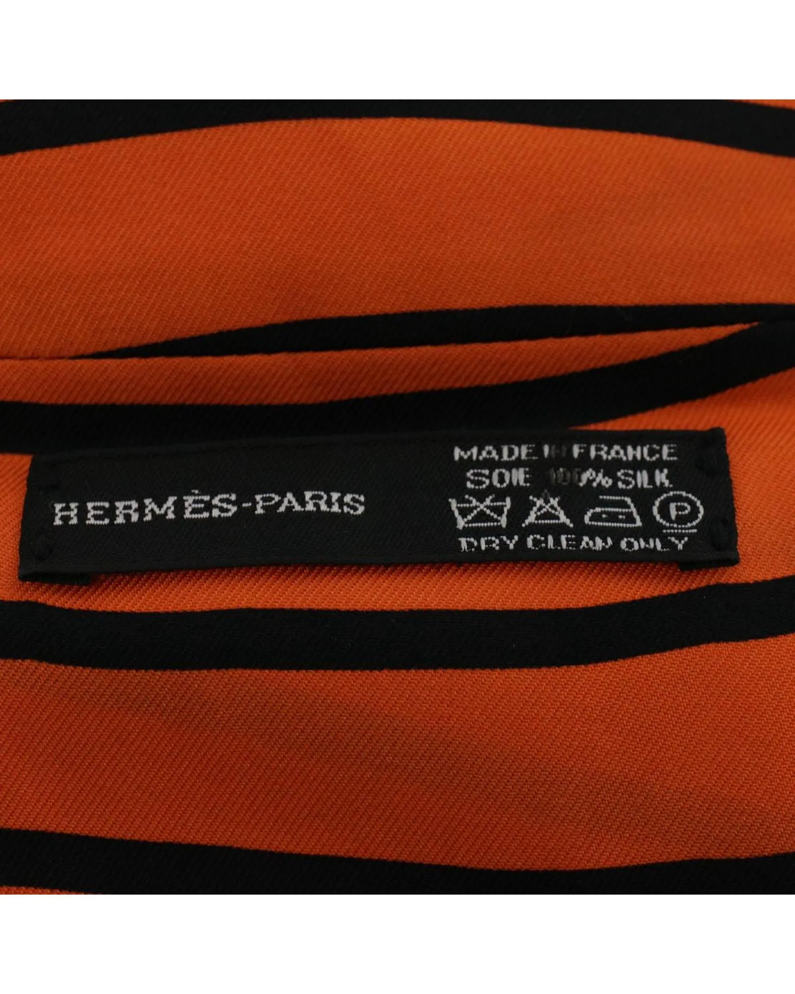 Silk Orange Black Stole - Authentic Hermes