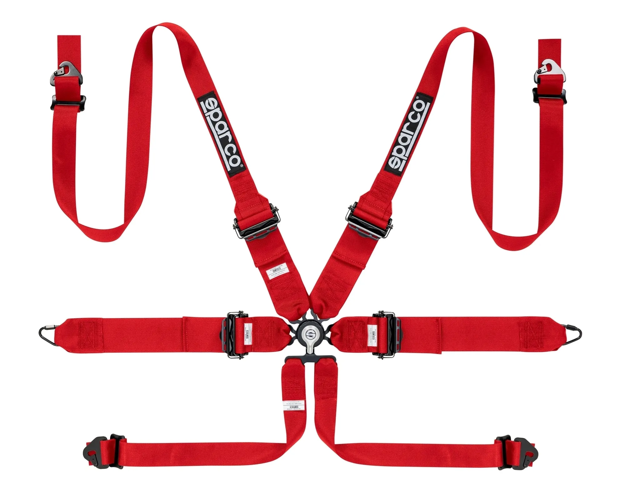 SPARCO HARNESS COMPETITION 6 PT HANS - 3"/2" ALUMINUM