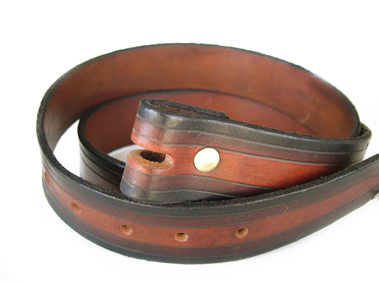 Striped Leather Belts