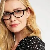 Thin Oval Black Reader Glasses