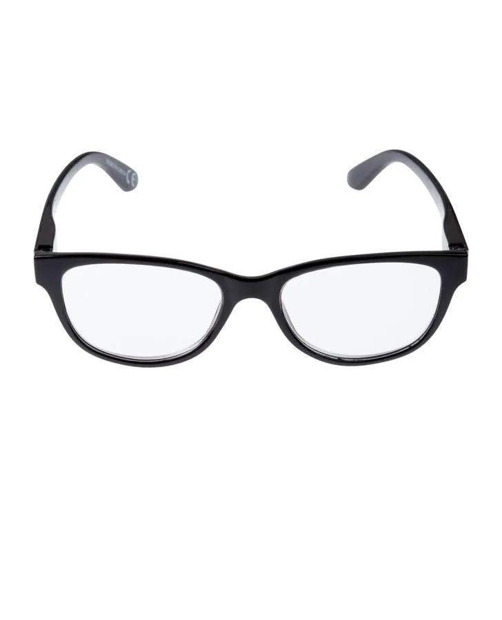 Thin Oval Black Reader Glasses