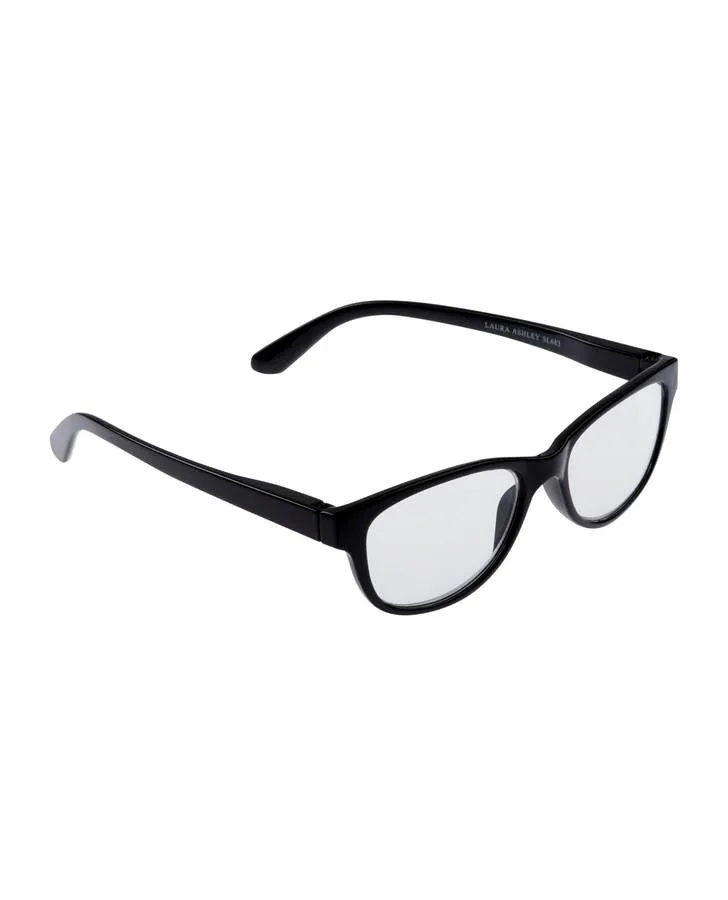 Thin Oval Black Reader Glasses