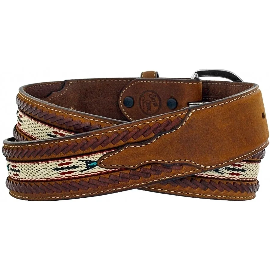 Tony Lama Laced Edge Horse Hair Ribbon Belt