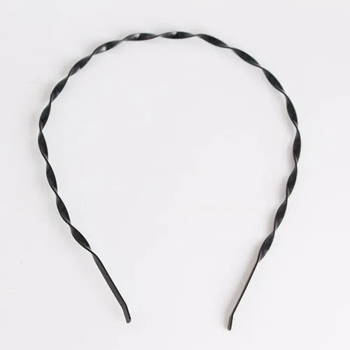 Twisted Metal Headband 4mm - Black