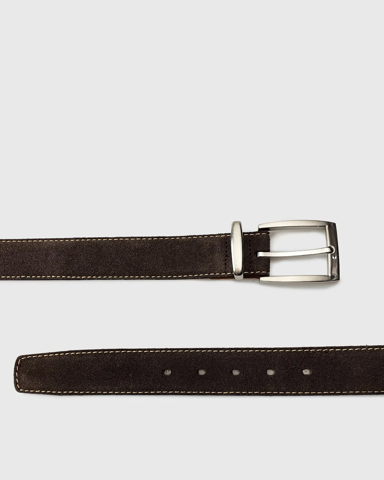 VINCENT & FRANKS / ROUGE 717_34 BROWN SUEDE LEATHER BELT