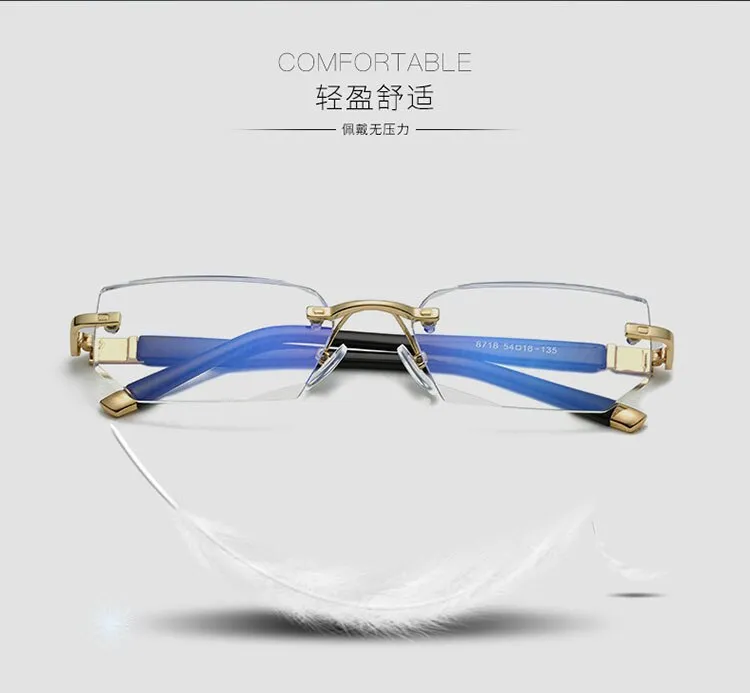 Women's Rimless Reading Glasses Anti Blue Light Lenses Wl8718