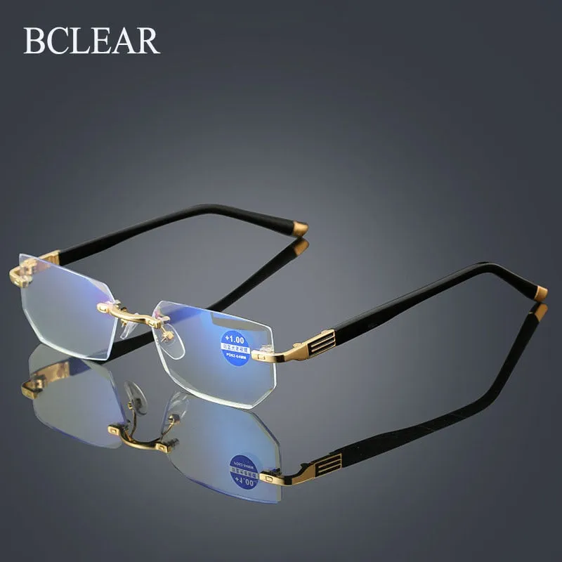 Women's Rimless Reading Glasses Anti Blue Light Lenses Wl8718