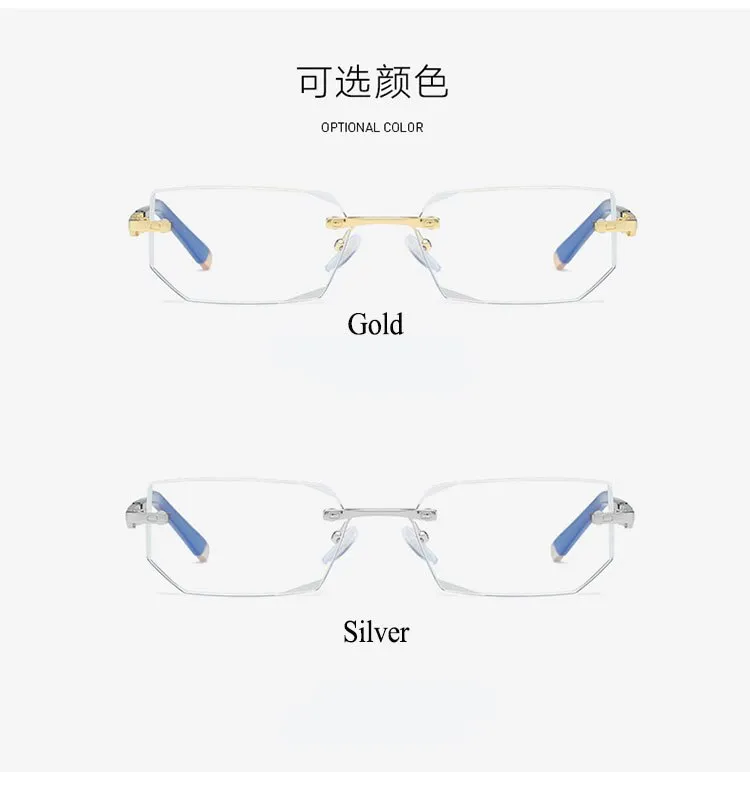 Women's Rimless Reading Glasses Anti Blue Light Lenses Wl8718