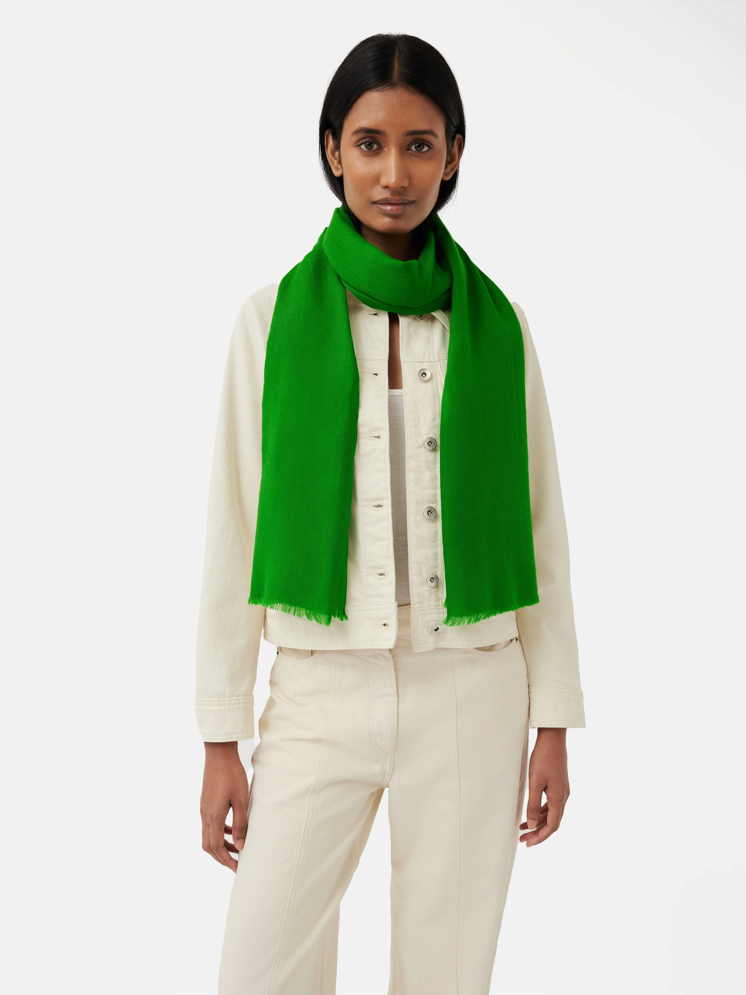 Wool Silk Pashmina | Green