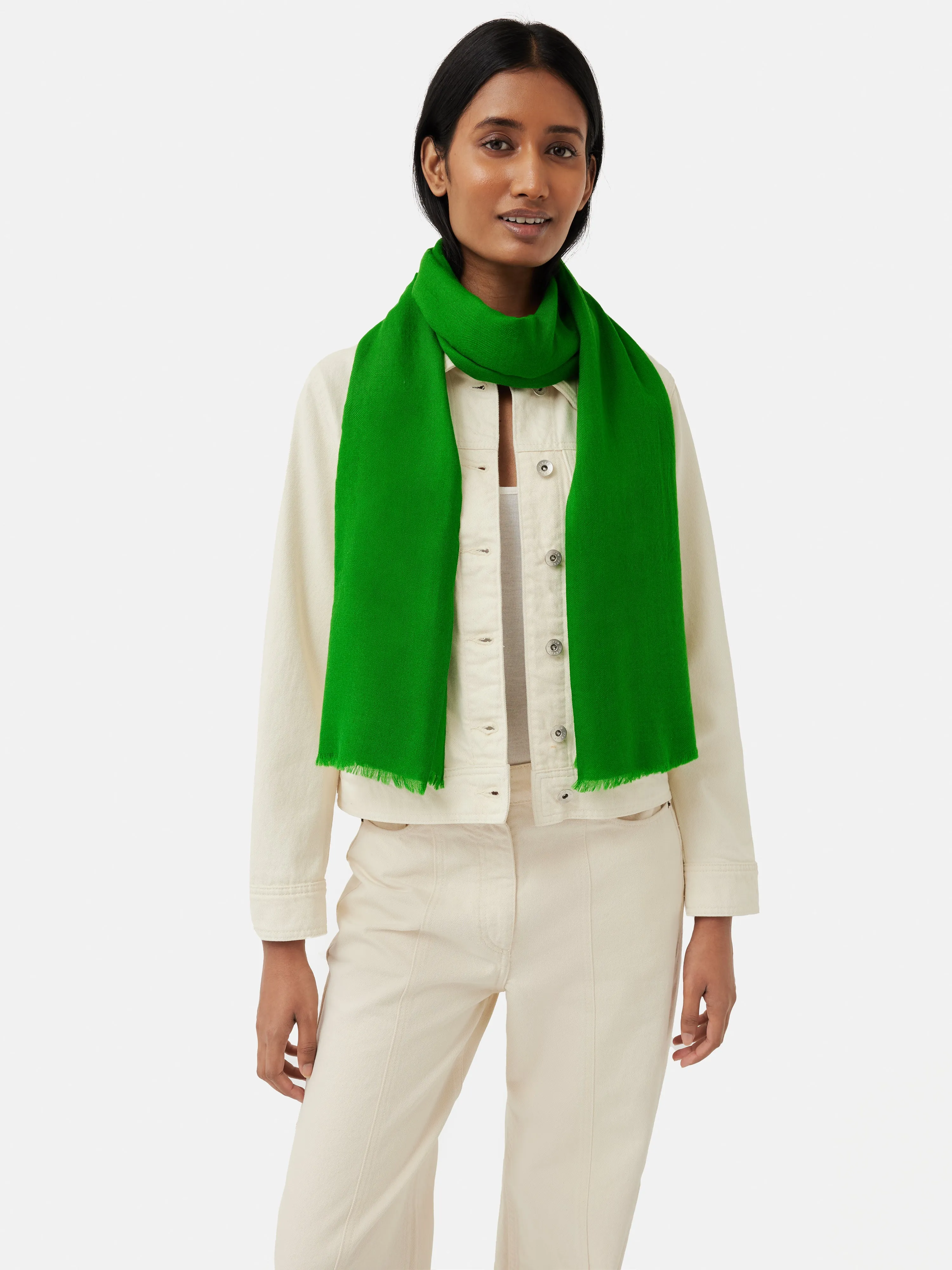 Wool Silk Pashmina | Green